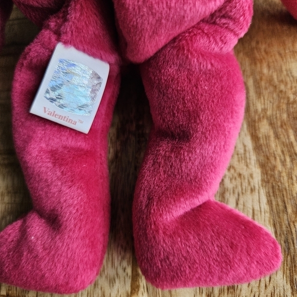 Ty Beanie Baby Valentina The Bear  Feb 14 1998 Rare Retired With Errors - Picture 4 of 6
